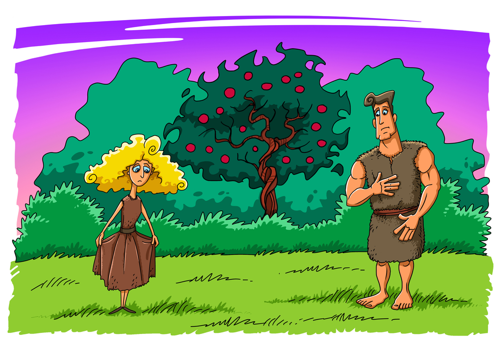 Adam And Eve Drawing For Kids